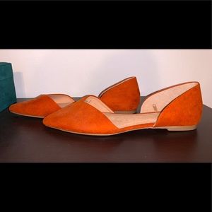 Orange Office Flats, Size 9